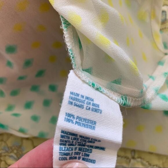 American Eagle Outfitters Neon Semi Sheer Sleeveless Tie Front Blouse - Picture 8 of 11